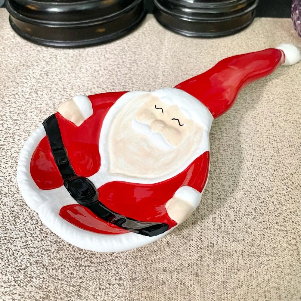NWT Christmas Santa Claus 🎅🏻 Ceramic Spoon Rest